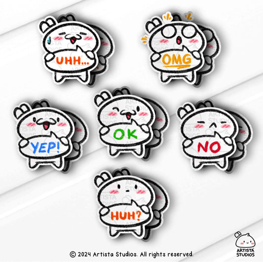 Emote single Vinyl Stickers