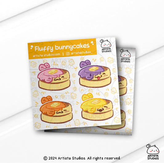 Fluffy bunnycakes Vinyl Sticker sheet