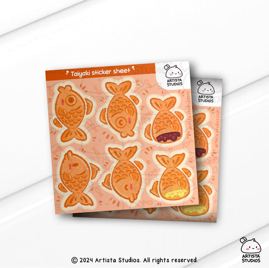 Taiyaki Vinyl Sticker sheet - Multicolor